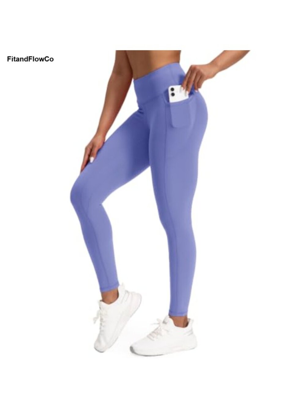 7/8 Leggings with Pockets Mid Rise Yoga Pants Nylon Blend Workout